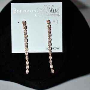 Borrowed & Blue, Southern Living Delicate Linear Cubic Zirconia Linear Earring